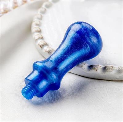 Mum Mühürü Sapı ABS Reçine El Yapımı Sedefli Lacivert M8 Dişli