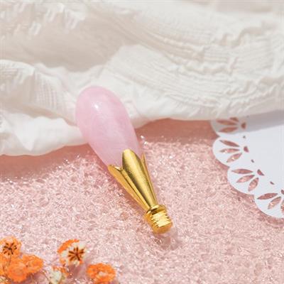 Mum Mühürü Sapı ABS Reçine Tomurcuk Simli Pembe M8 Dişli