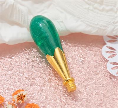 Mum Mühürü Sapı ABS Reçine Tomurcuk Simli Yeşil M8 Dişli