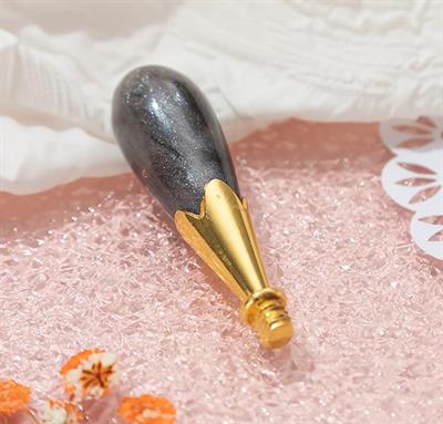 Mum Mühürü Sapı ABS Reçine Tomurcuk Simli Füme M8 Dişli