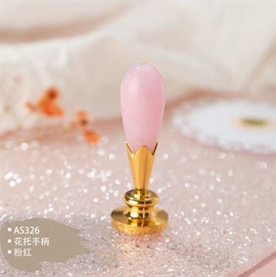 Mum Mühürü Sapı ABS Reçine Tomurcuk Simli Pembe M8 Dişli