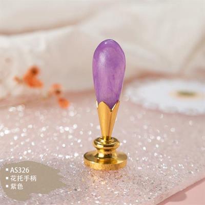 Mum Mühürü Sapı ABS Reçine Tomurcuk Simli Menekşe M8 Dişli