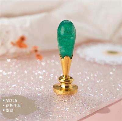 Mum Mühürü Sapı ABS Reçine Tomurcuk Simli Yeşil M8 Dişli