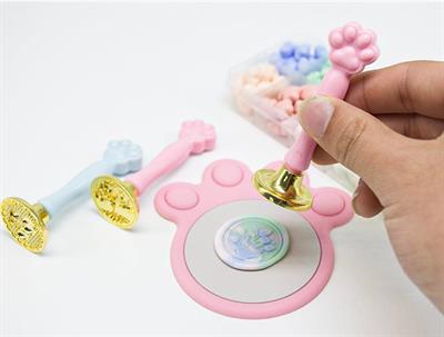 Mum Mühürü Sapı Pembe Renkli Sentetik Reçine M8 Dişli