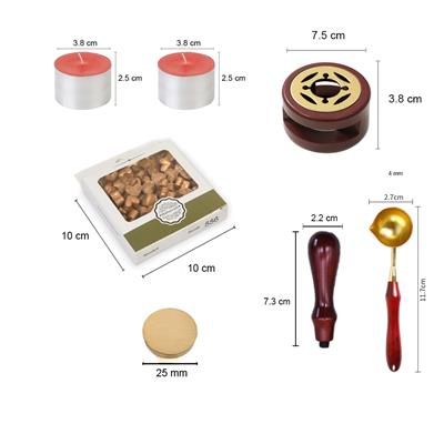 Mum Mührü Uygulama Seti Kahverengi Kendin Yap Mühür Seti 6 Parça BBS102