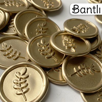 Parlak Altın Hazır Mühür Premium Bantlı