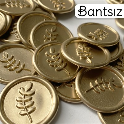 Parlak Altın Hazır Mühür Premium Bantsız