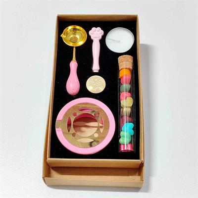 PEMBE PATİLİ MUM MÜHRÜ SETİ