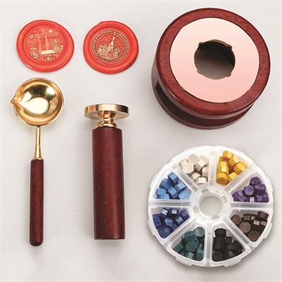 Sanat Temalı Mum Mührü Seti Kırmızı