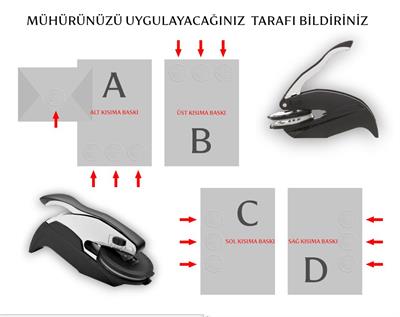 Soğuk Damga Mühür Baskı Makinesi 40-45-50mm Çap 60-150gr  Kağıt İçin