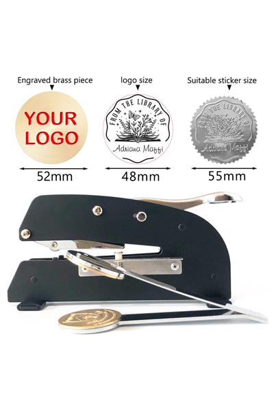 Soğuk Mühür Kabartma Damga A4 Uzun Kol Masaüstü Çelik Mühür 
