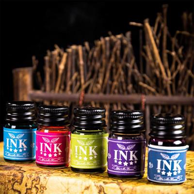 Tüy Divit Kalem 5 Renk Mürekkep 6 Farklı Uç 12 li Kaligrafi Set