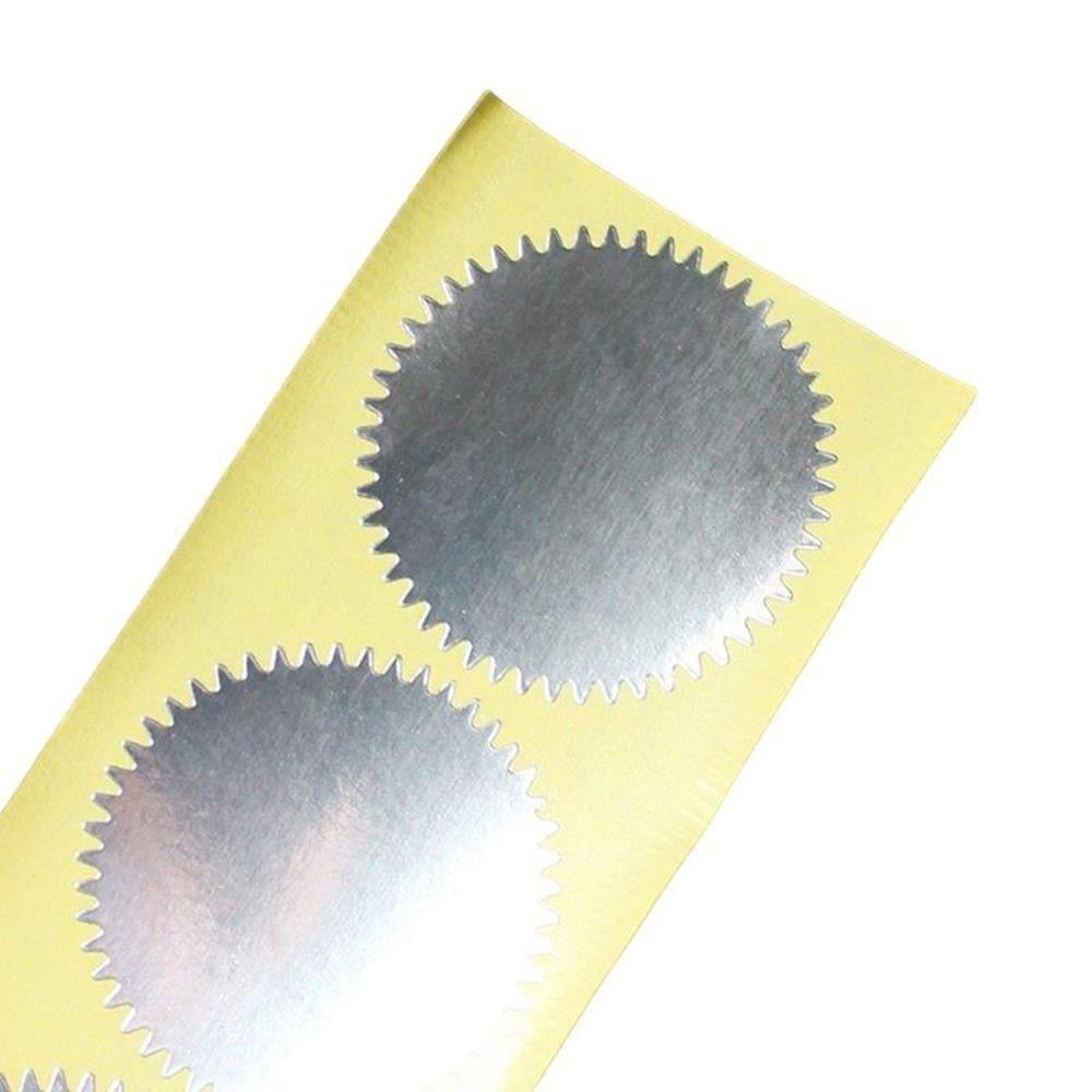 3D Kabartma Alüminyum Etiket 50 adet 45mm Kendinden Yapışkanlı Gümüş Renk