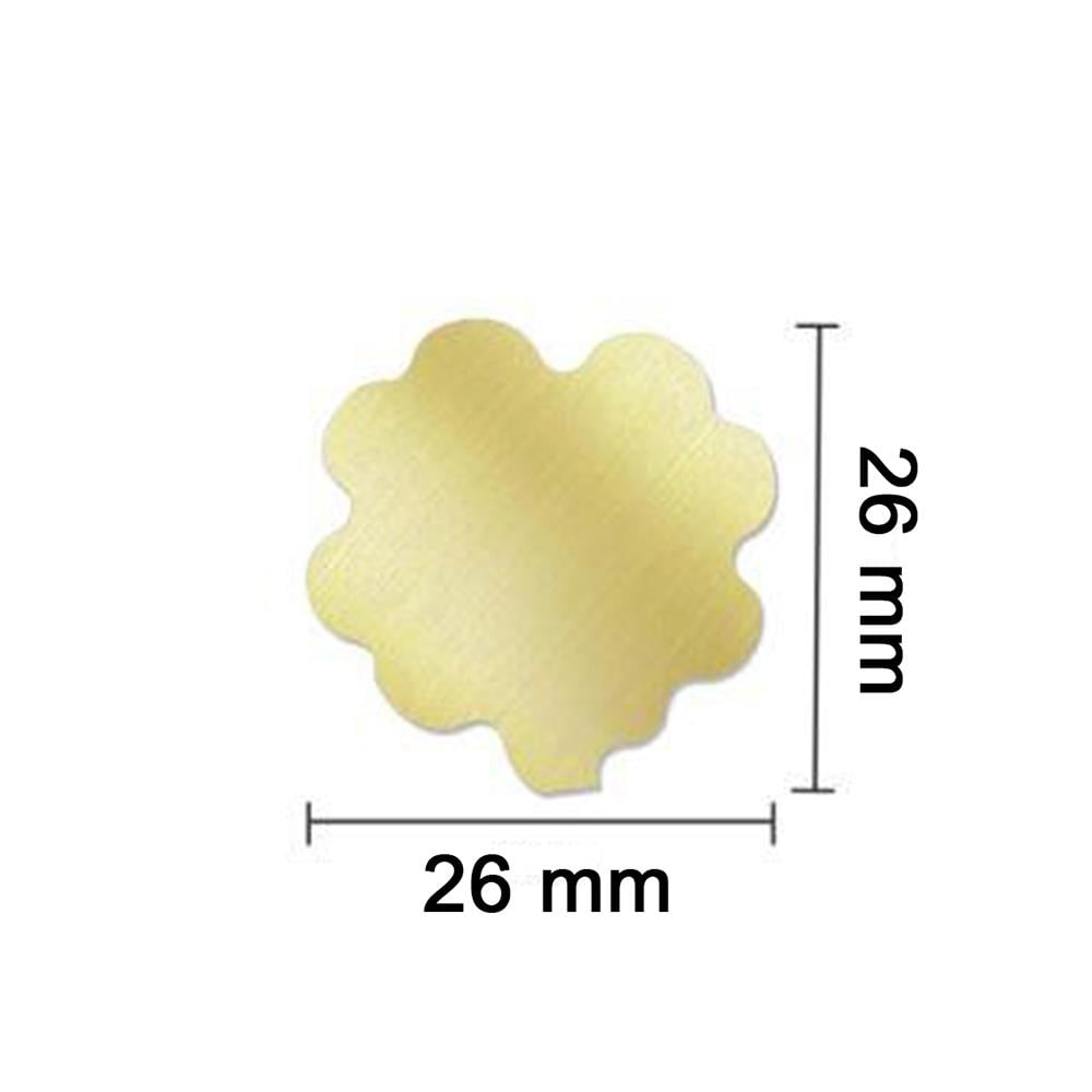 Boş Mum Mühür Pirinç Başlığı Yonca 26x26 mm