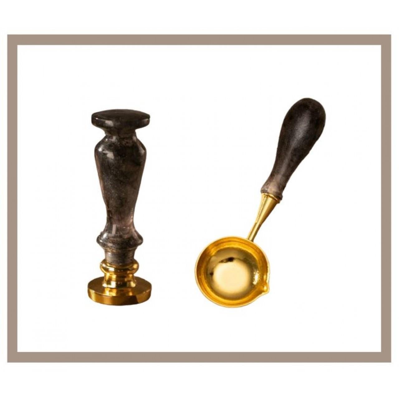 Davetiye Mum Mühürü Uygulama Seti El Yapımı Akrilik Füme Renk