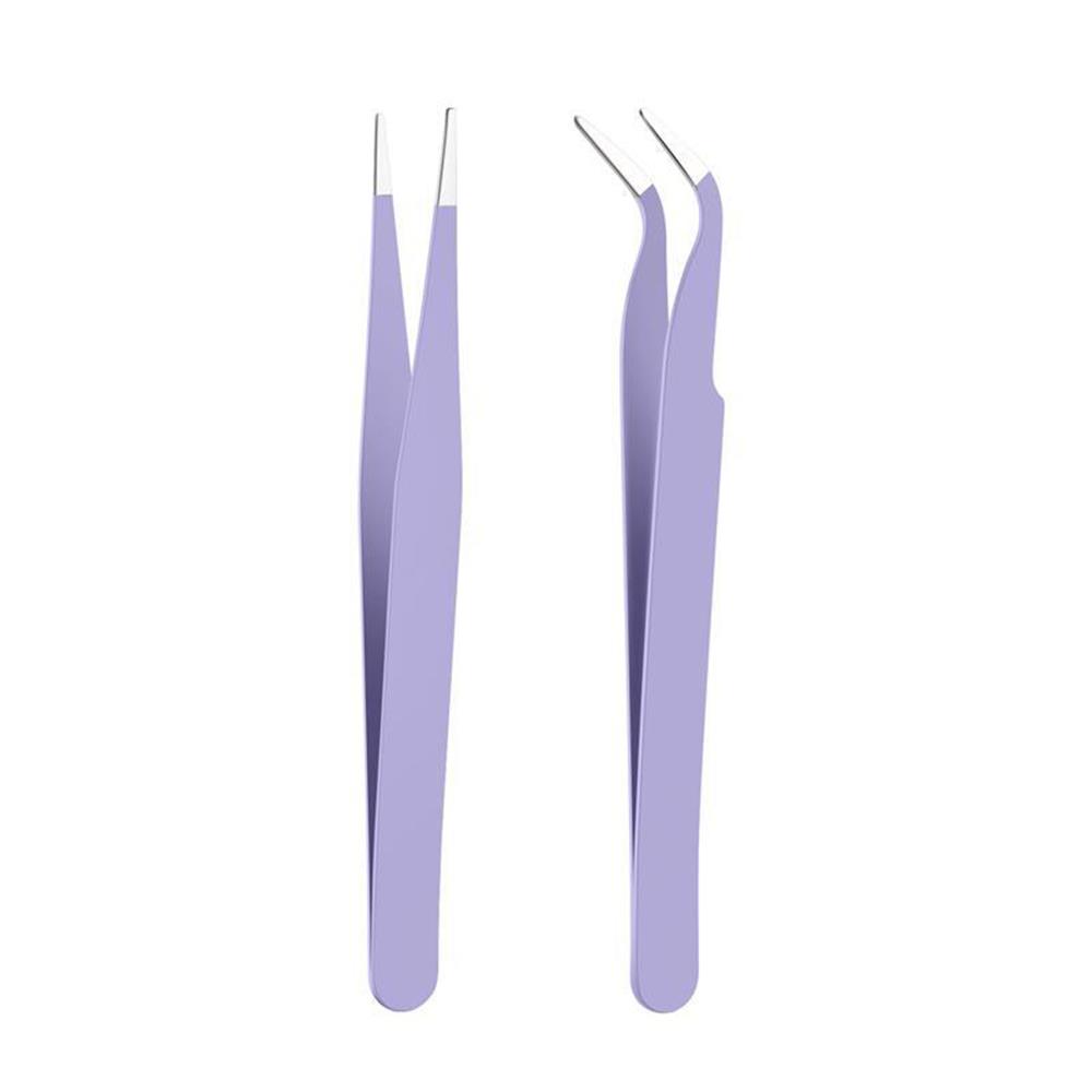 İkili Cımbız Seti Paslanmaz Çelik 5 Renk Düz ve Kavisli Model