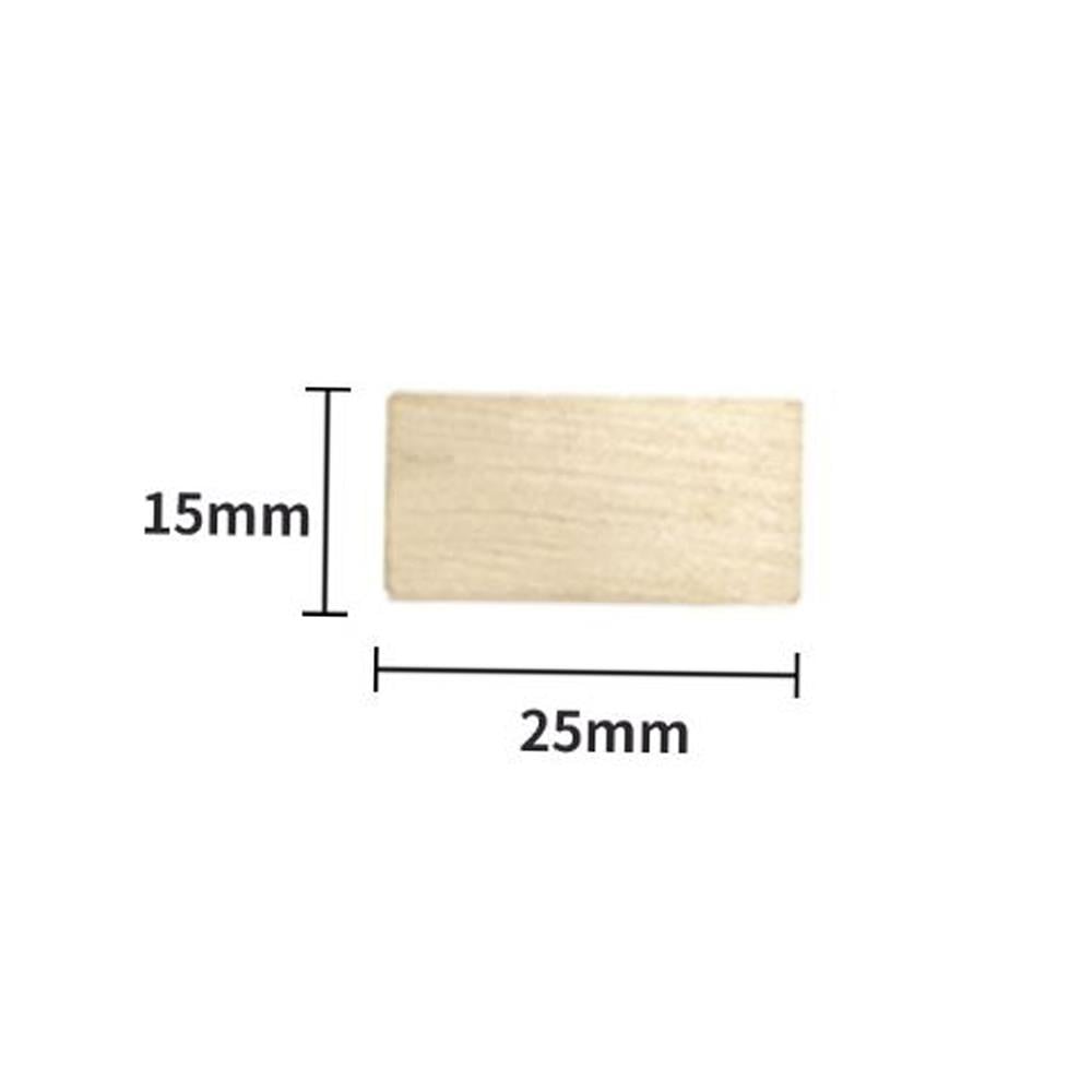 Mührü Mumu Damga 15 mm Dikdörtgen Boş Pirinç Kafa + Ahşap Sap