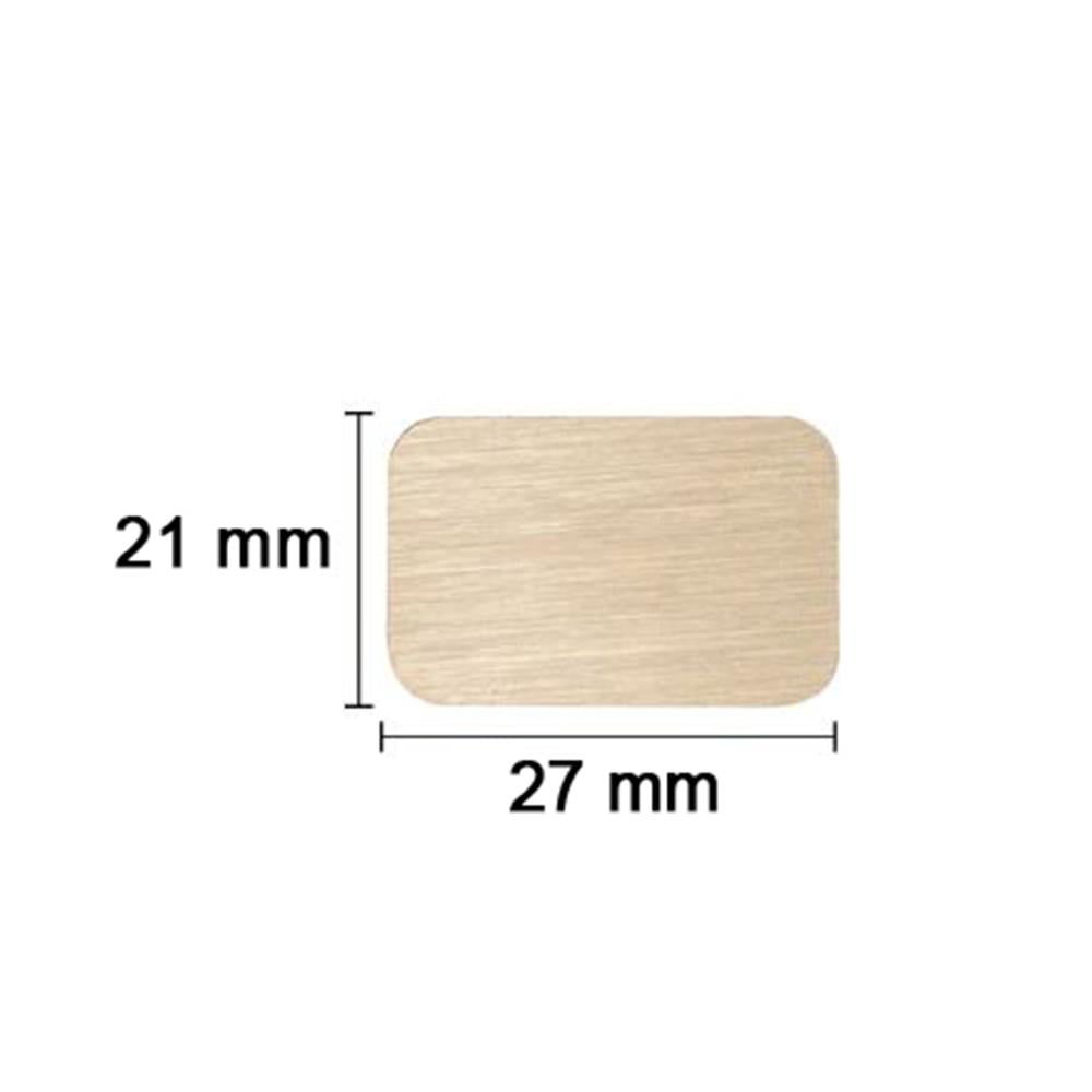 Mühür Mumu Damga Dikdörtgen Kumlu Boş Pirinç Kafa + Ahşap Sap