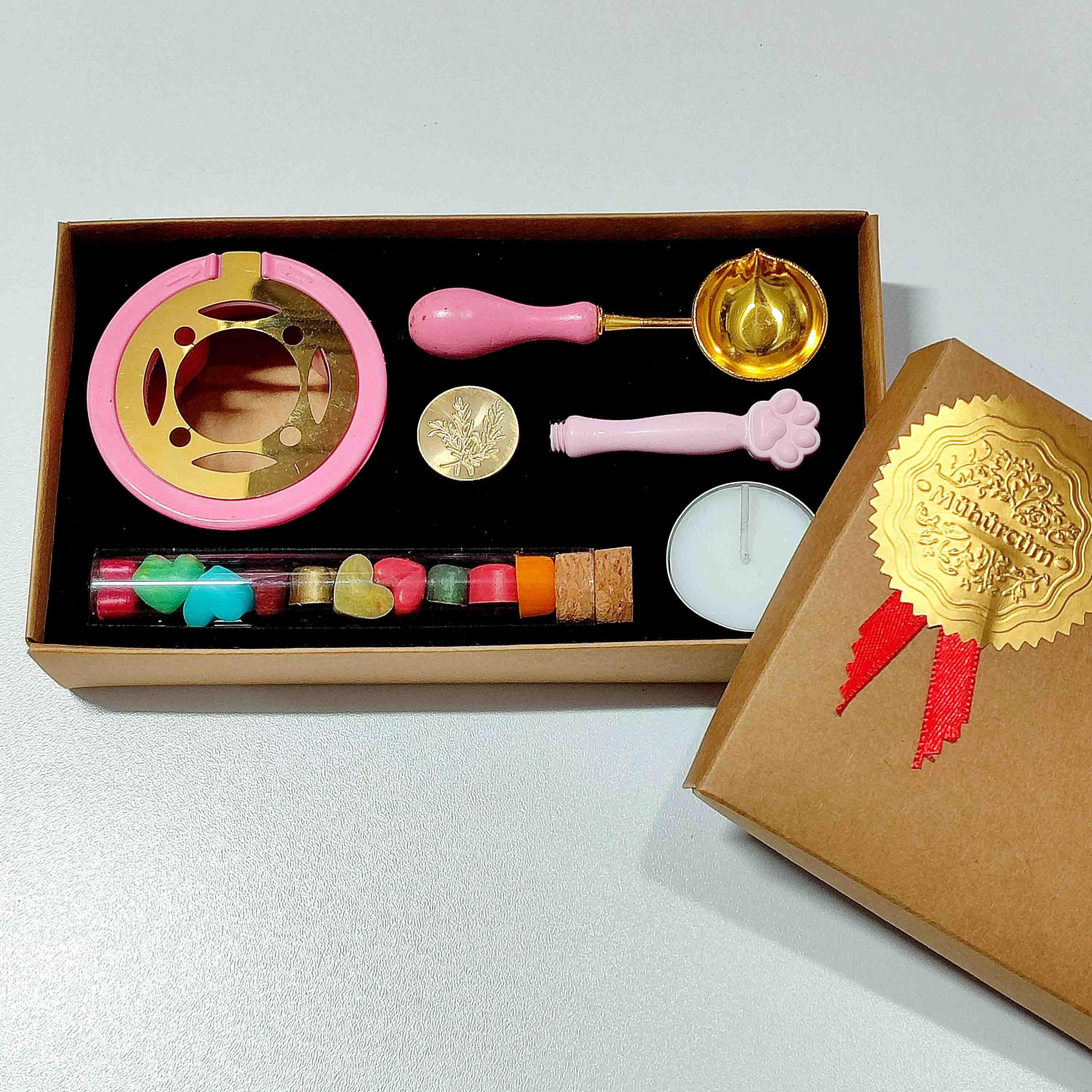 PEMBE PATİLİ MUM MÜHRÜ SETİ