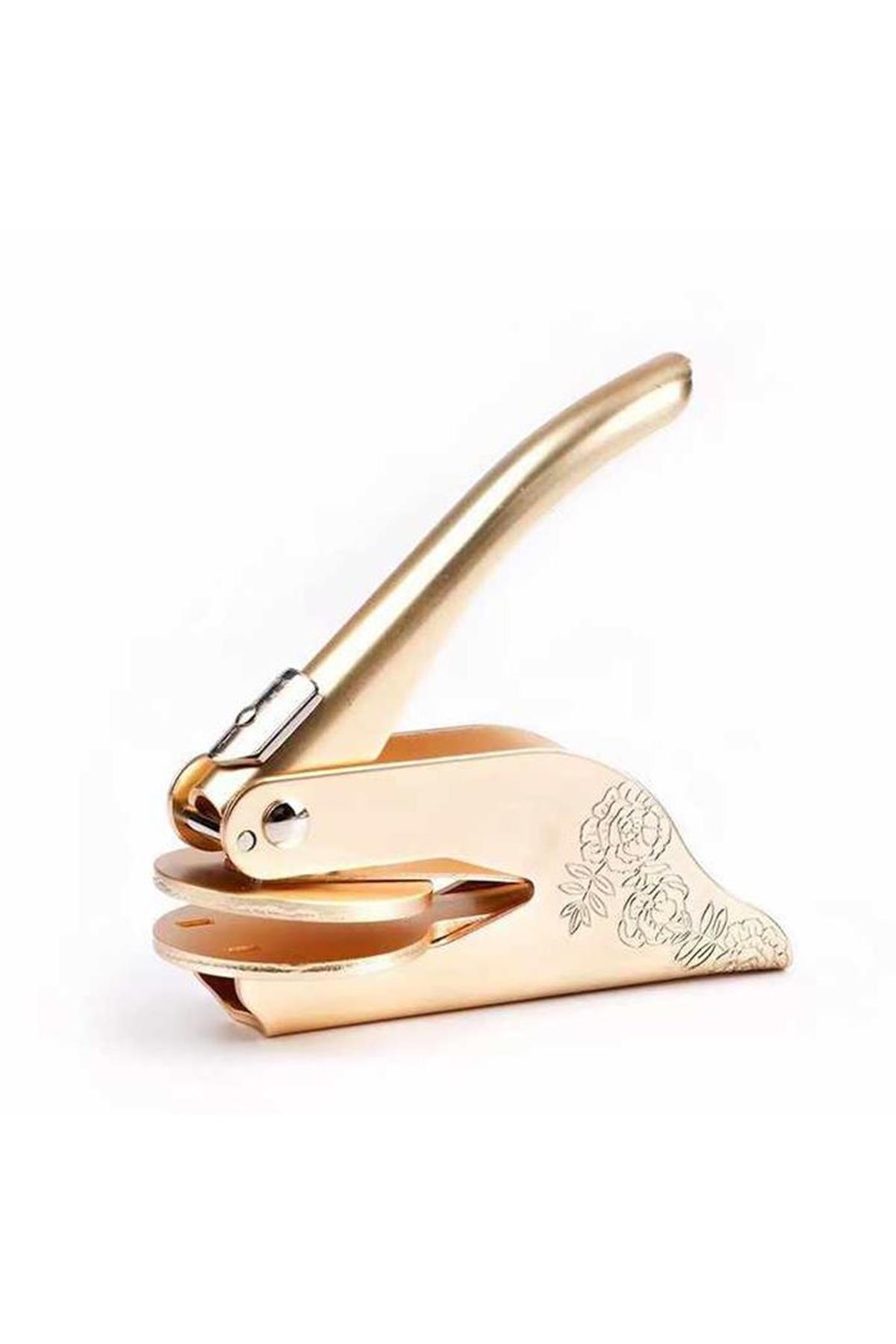 Soğuk Mühür Kabartma Damga Çelik Baskı Presi Desenli Gold