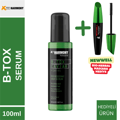 X Pro Harmony B-tox Saç Serumu 100 ml  + Newwell Bıo-Herbal Mascara Hediye