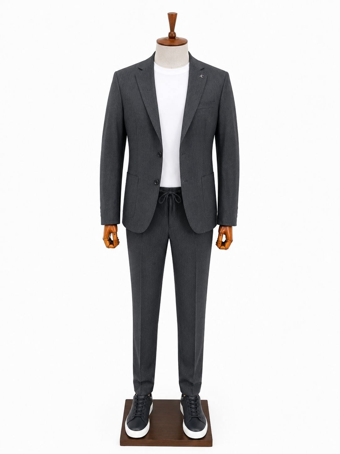 İTALYAN KESİM SLİM FİT CEKET JOGGER PANTOLON TAKIM ELBİSE FÜME
