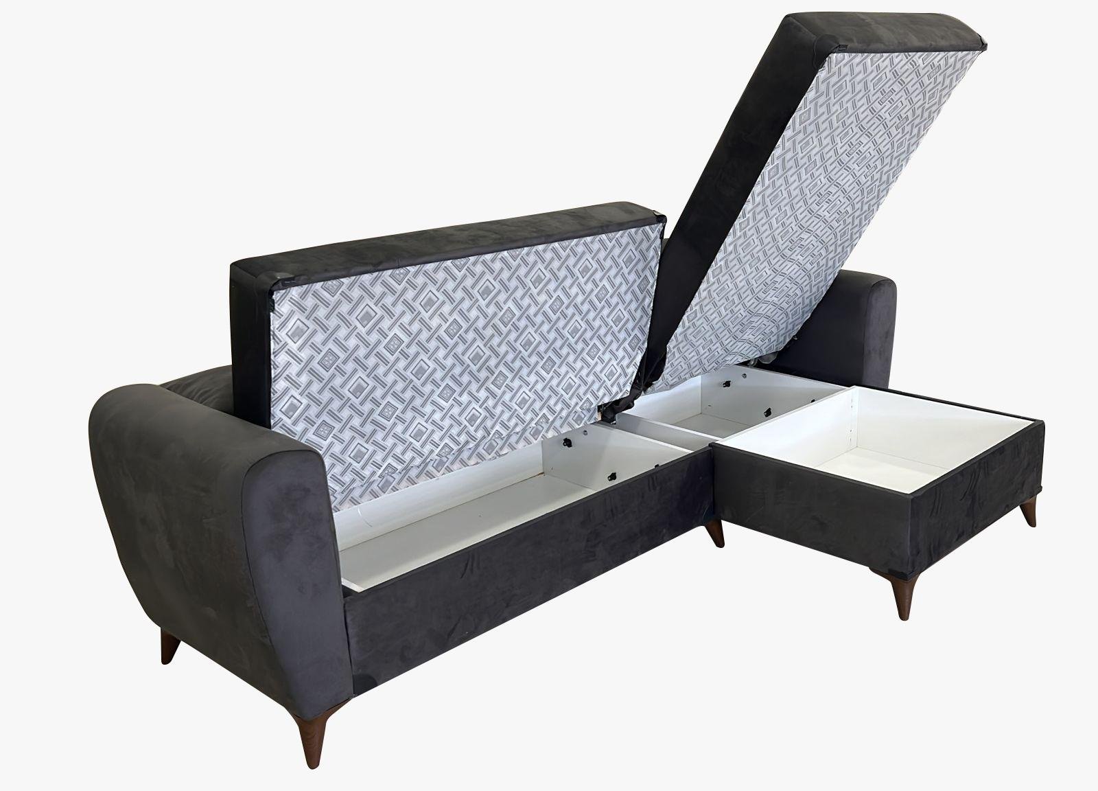 Linda İkili Köşe Koltuk Antrasit JAG 51