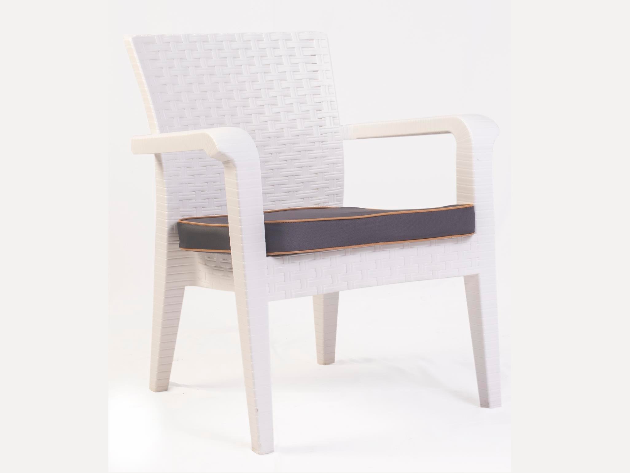 Alaska İkili Beyaz Set, Minderli, 2+1+1+S