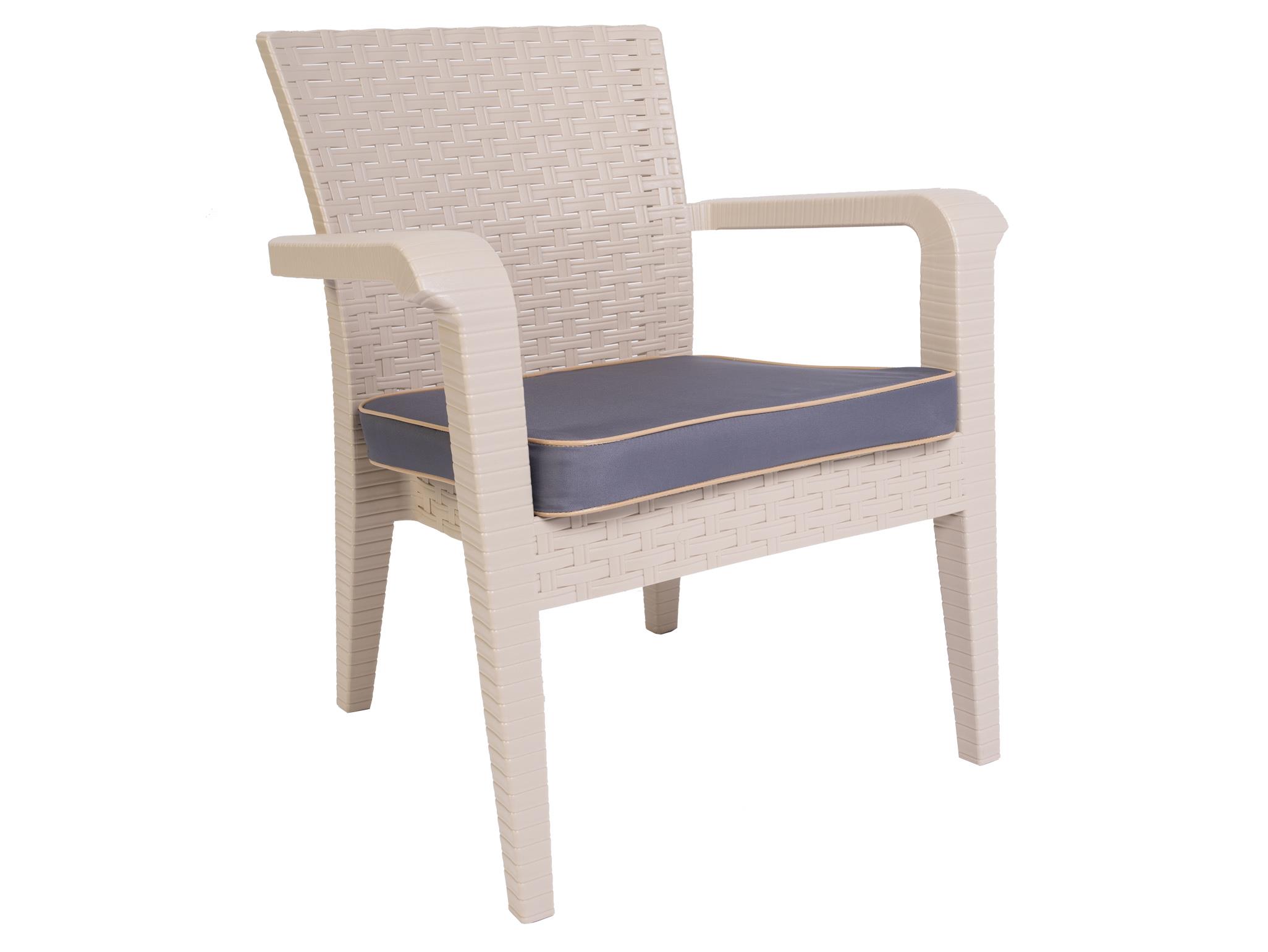 Alaska İkili Krem Set, Minderli, 2+1+1+S