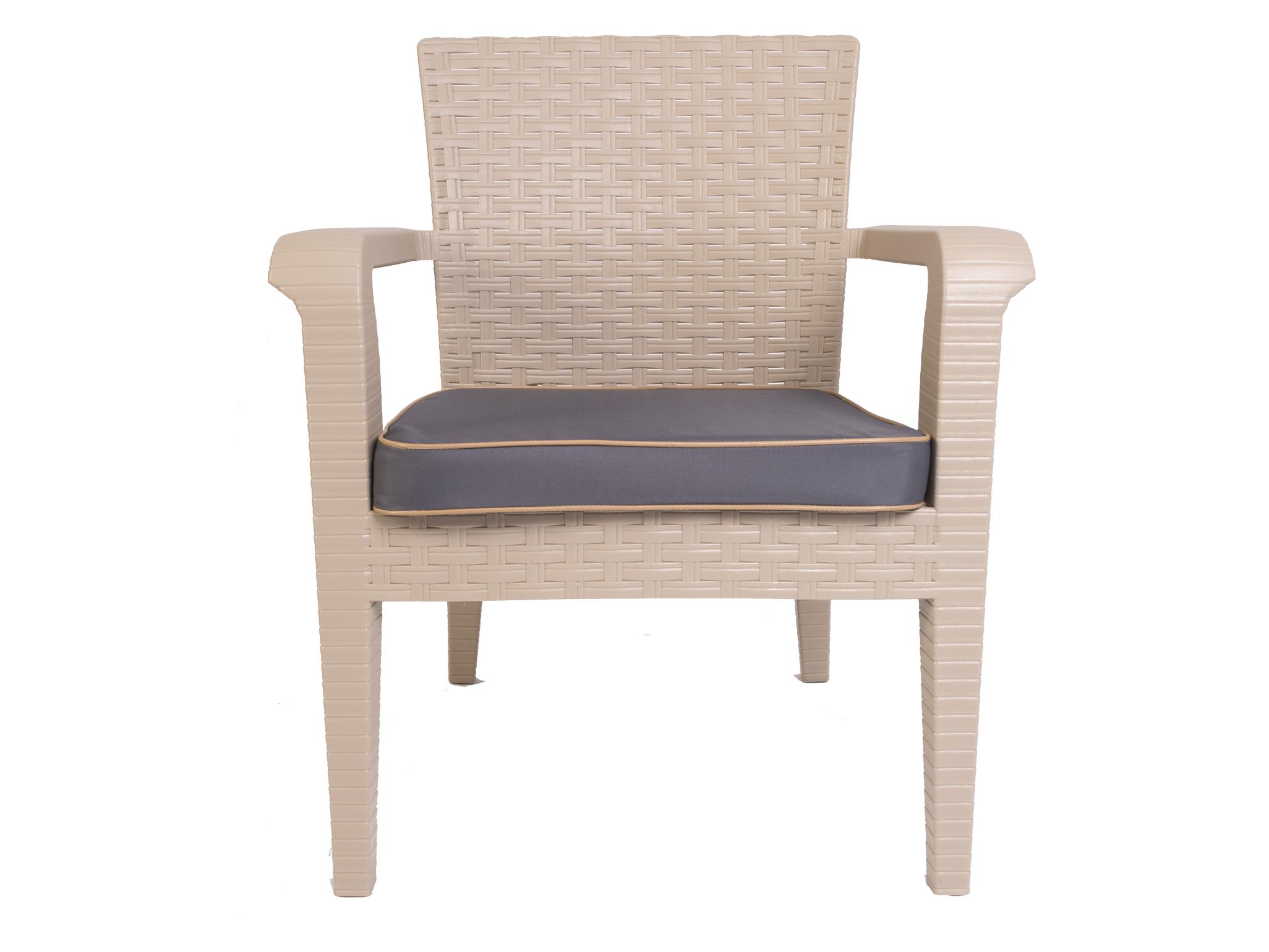 Alaska İkili Krem Set, Minderli, 2+1+1+S