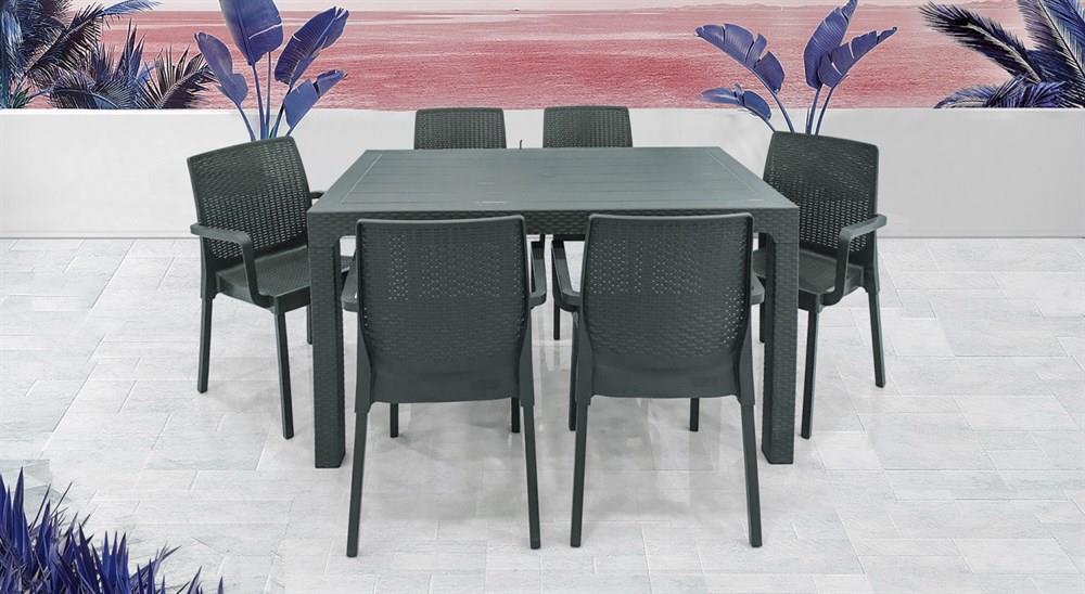 Arizona Starlux Camsız Antrasit Masa, 80x140