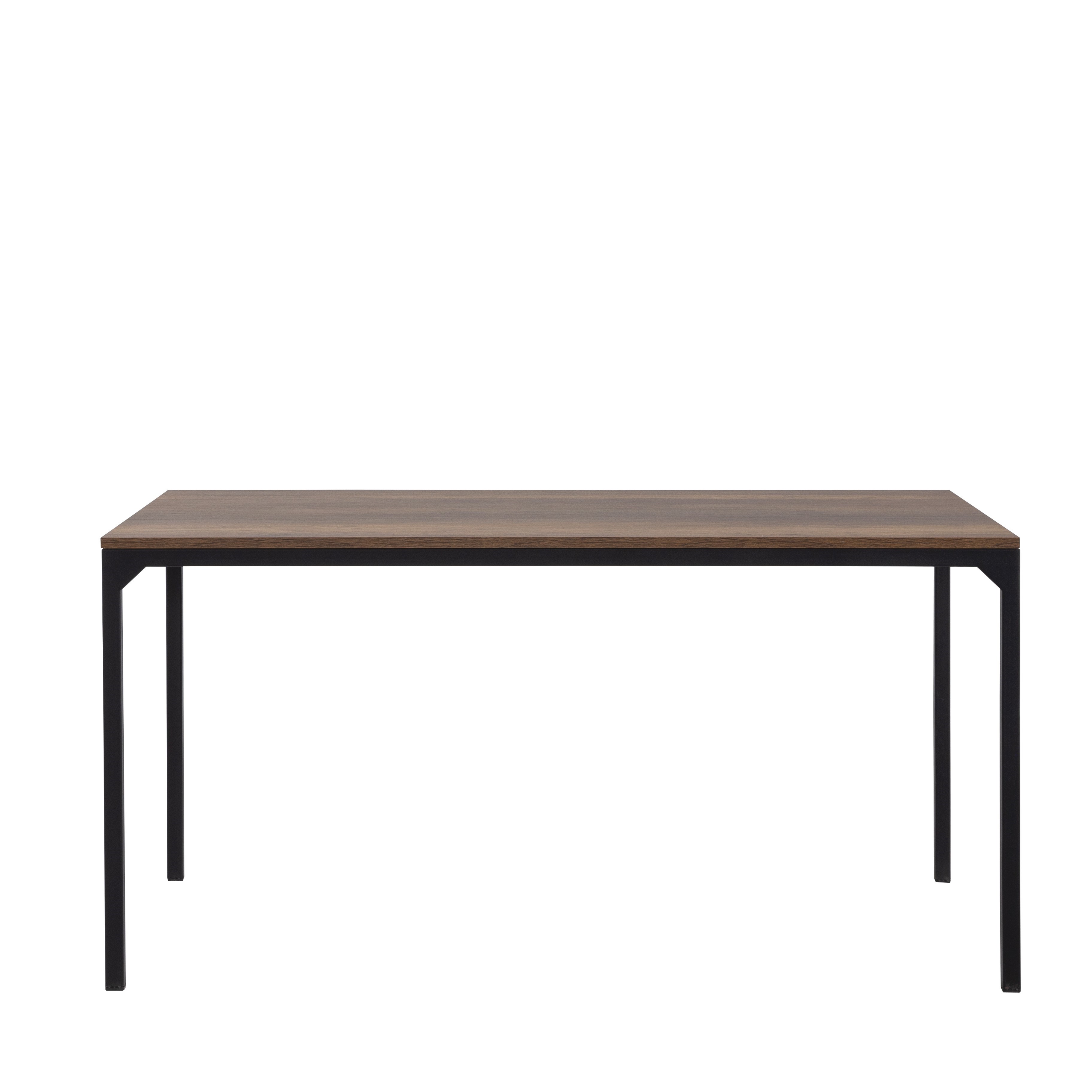 Astor Metal Ayaklı Ahşap Tablalı Yemek Masası