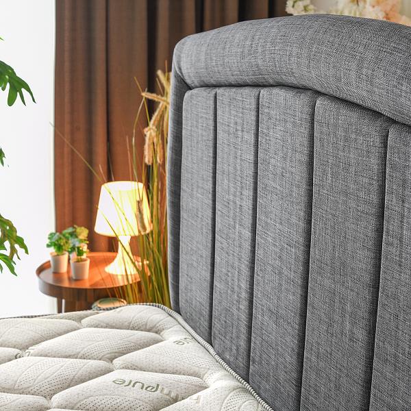 Butaş 105x200 Kuvars Gri Kumaş Başlık