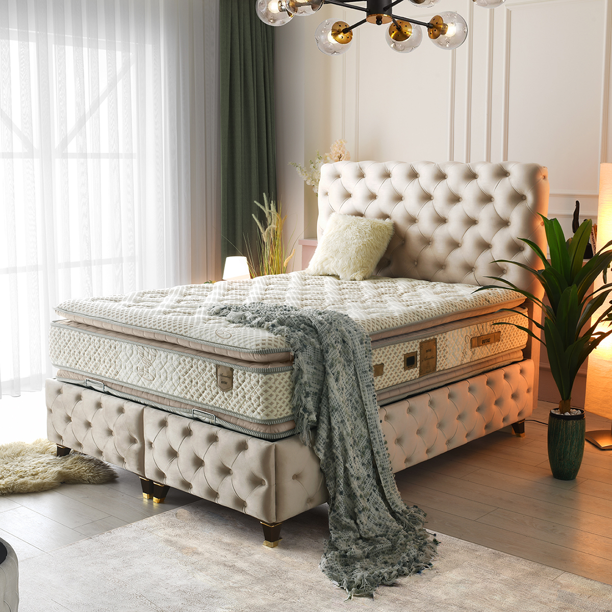 Butaş Ametis 160x200 İki Buçuk Kişilik Herkül Yay Çift Pedli Şilte