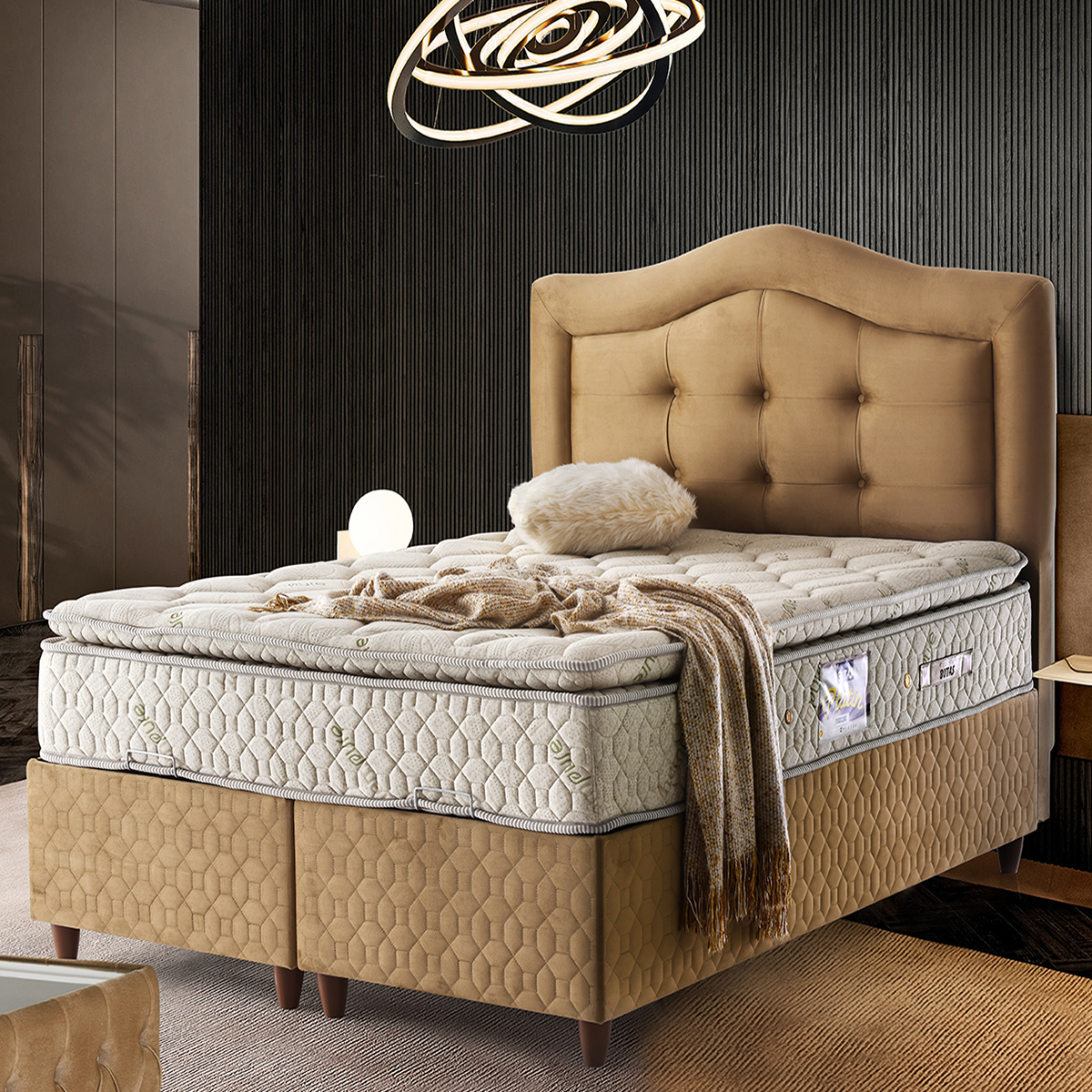 Butaş Platin 140x190 İki Kişilik Torba Yay Tek Pedli Şilte