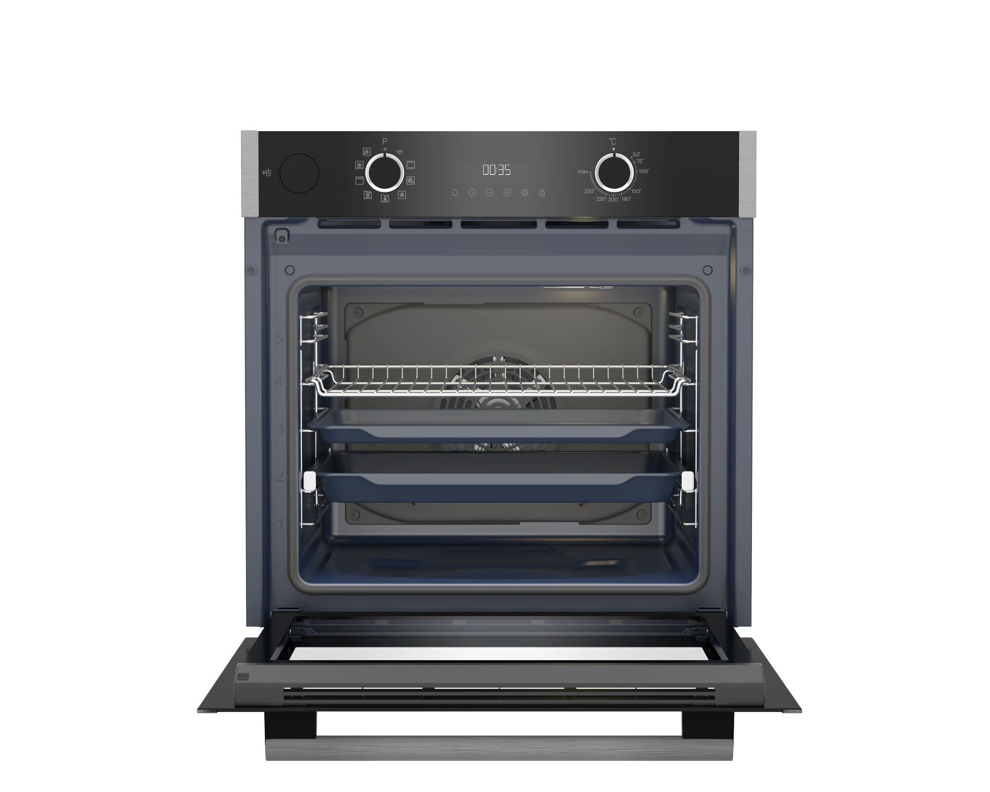 GEBD 12302B Grundig Ankastre Siyah Cam Fırın