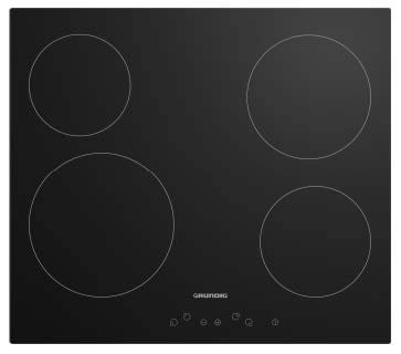 GIEV 644 X Grundig Elektrikli Ankastre Siyah Cam Ocak