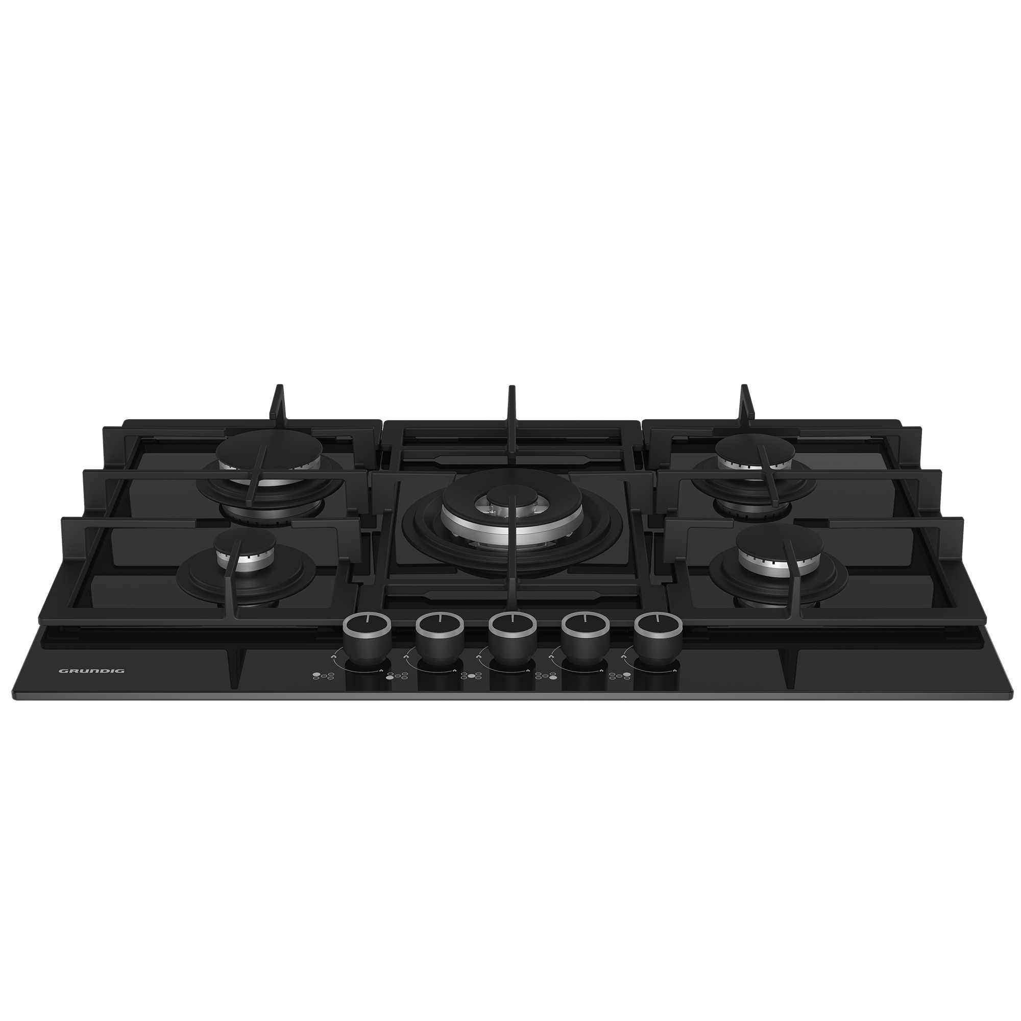 GIGL 7235250 Grundig Ankastre 75cm 5 Gözlü (1 Wox + 4 Gaz) Siyah Cam Ocak