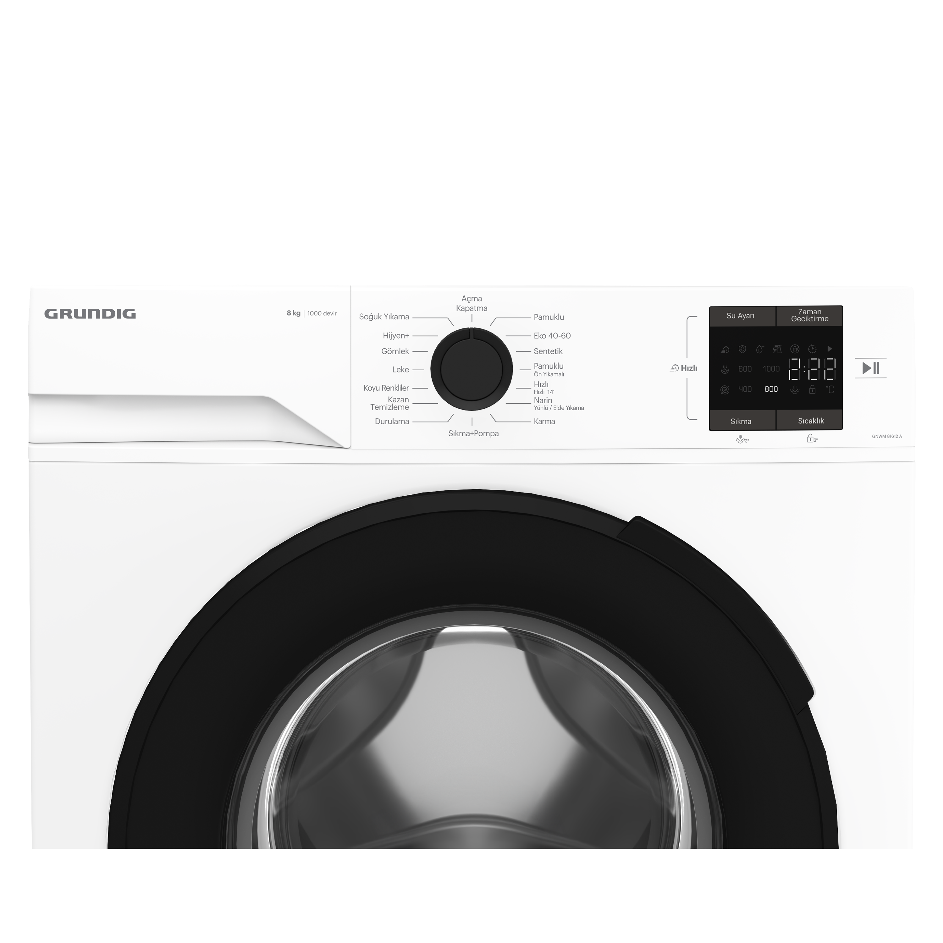 GNWM 81612 A Grundig 8 Kg Inverter Motor Çamaşır Makinesi
