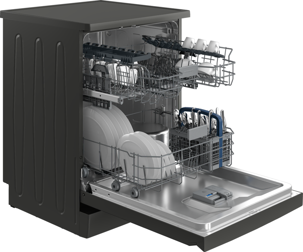 GPDF 6732 MG Grundig 6 Program Manhattan Gray Bulaşık Makinesi