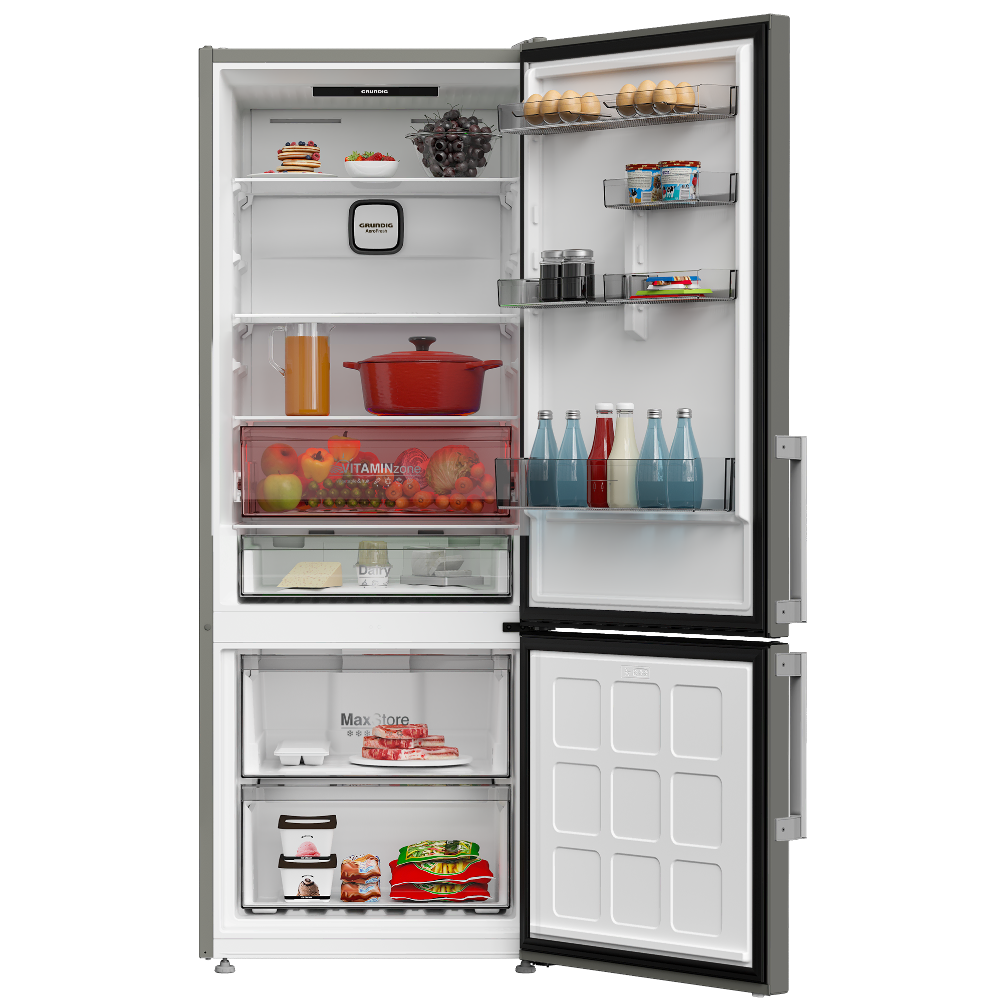 GPKND 477 MG Grundig Duo No Frost Net 475Lt. Manhattan Gray Buzdolabı