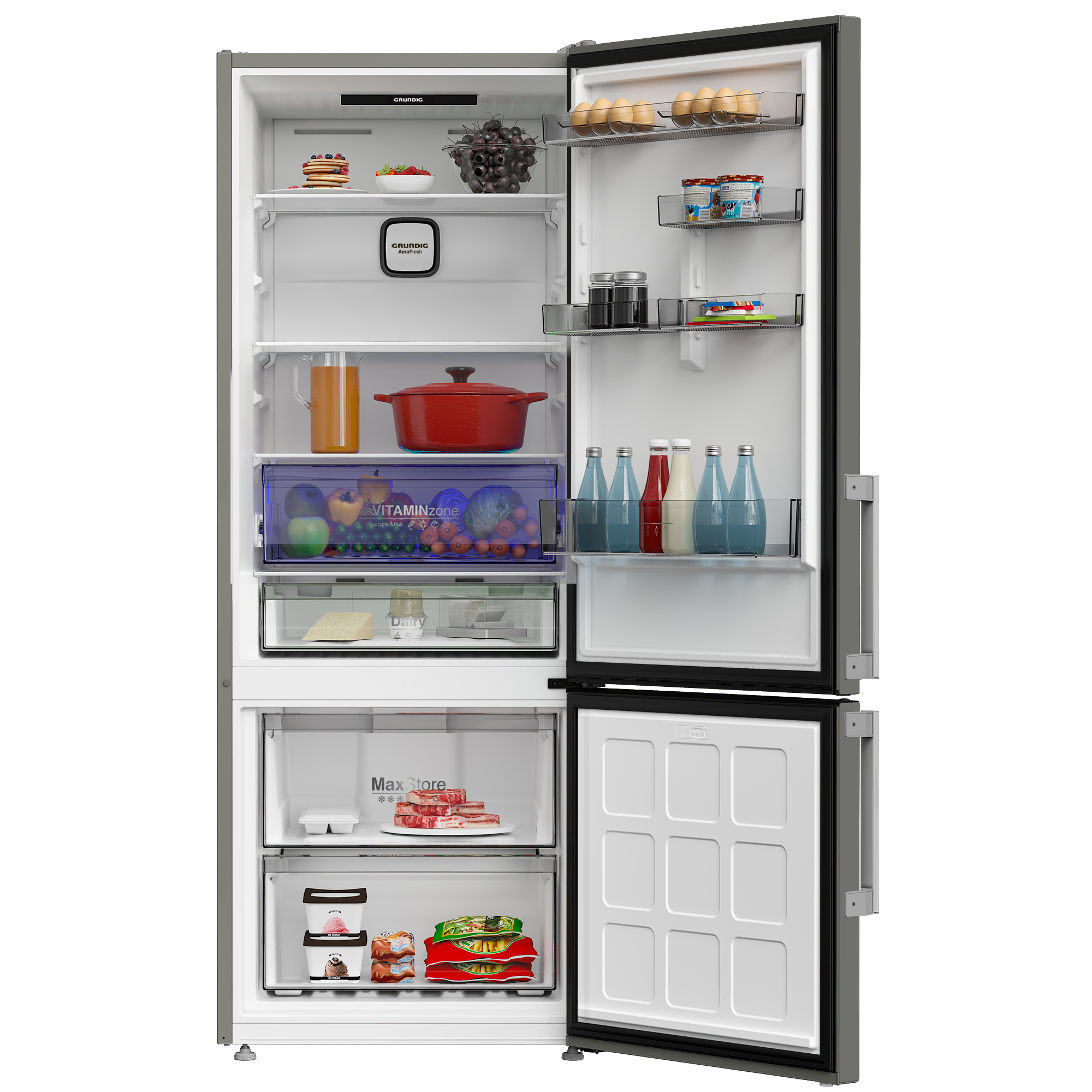 GPKND 477 MG Grundig Duo No Frost Net 475Lt. Manhattan Gray Buzdolabı