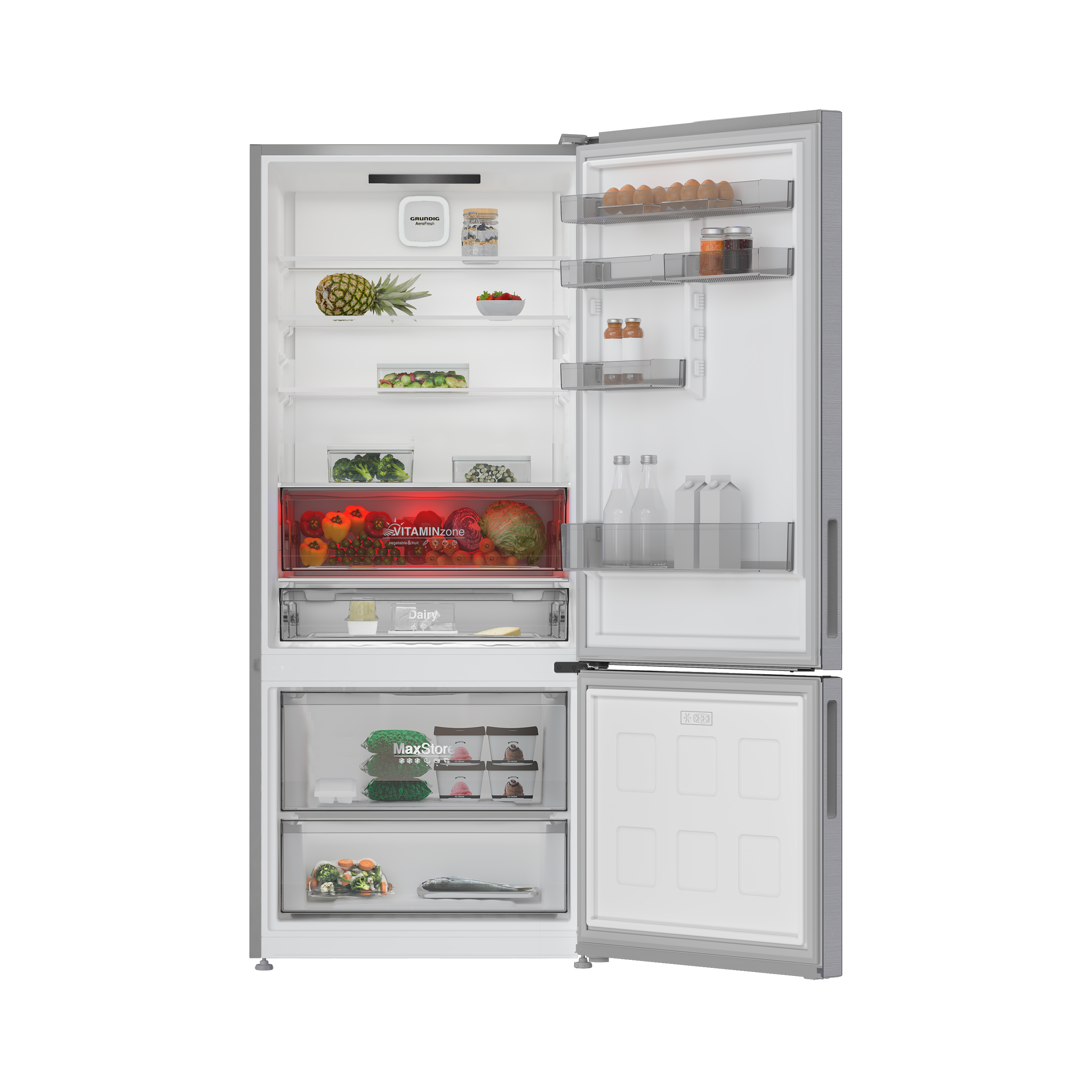 GPKND 553 I Grundig AeroFresh Duo No Frost Net 551Lt. Inox Buzdolabı