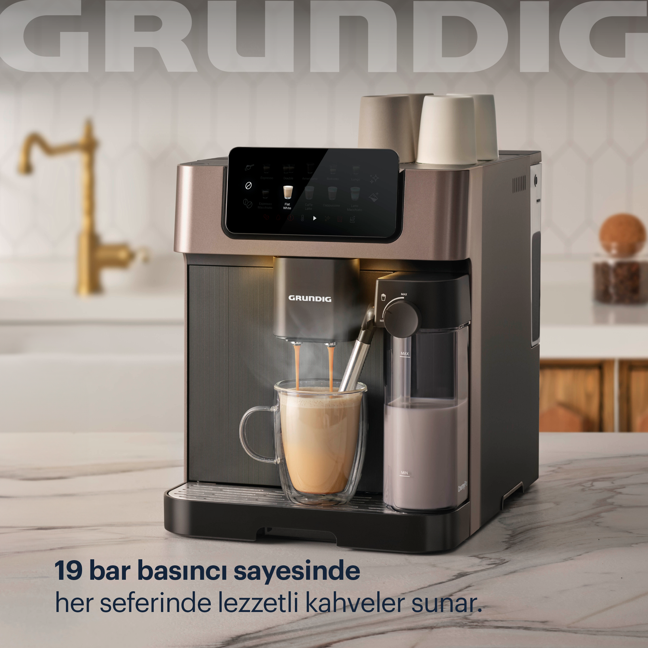 KVA 7230 Grundig Delisia Tam Otomatik Espresso Kahve Makinesi