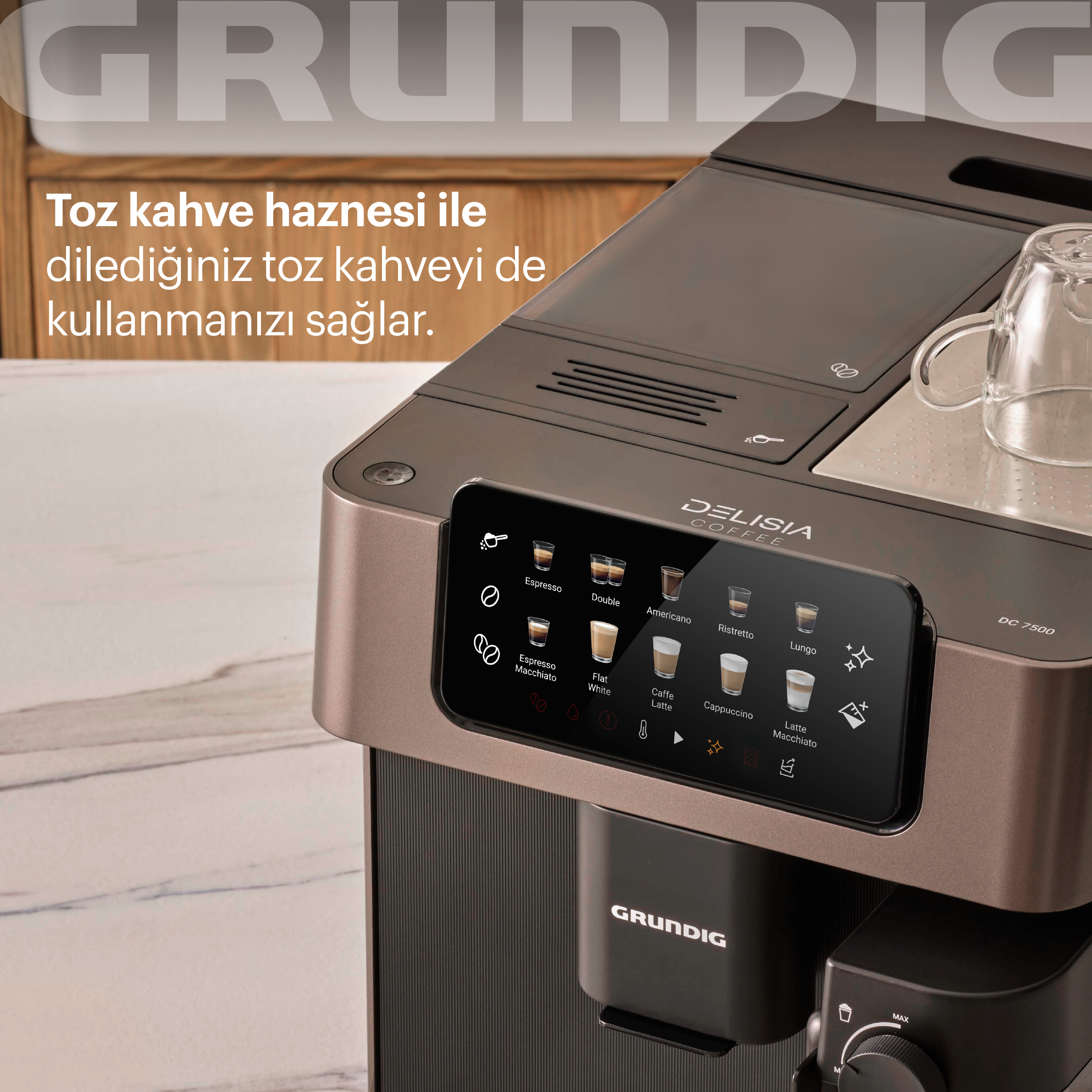 KVA 7230 Grundig Delisia Tam Otomatik Espresso Kahve Makinesi