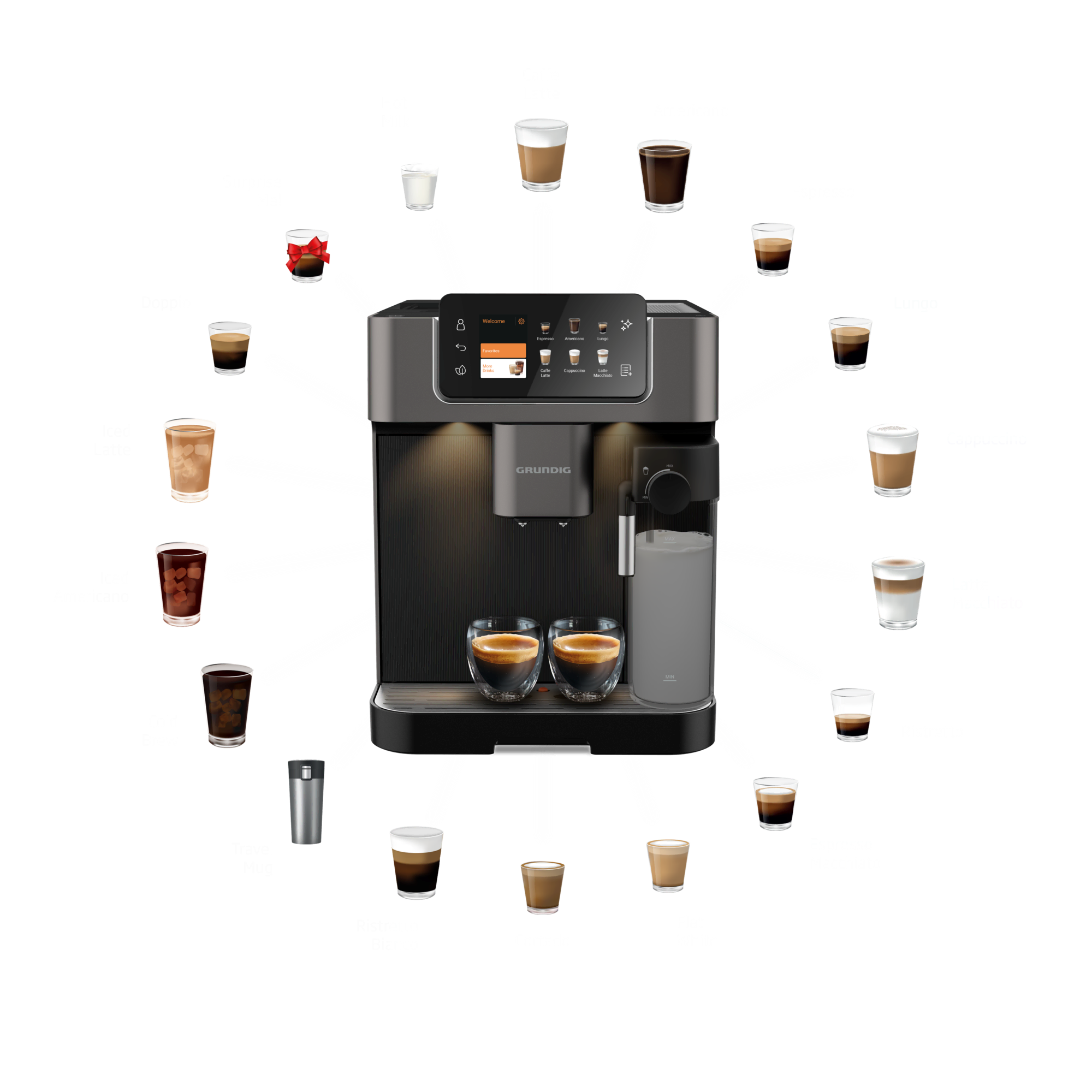 KVA 8230 Grundig Delisia Tam Otomatik HomeWhiz WIFI Kahve Makinesi