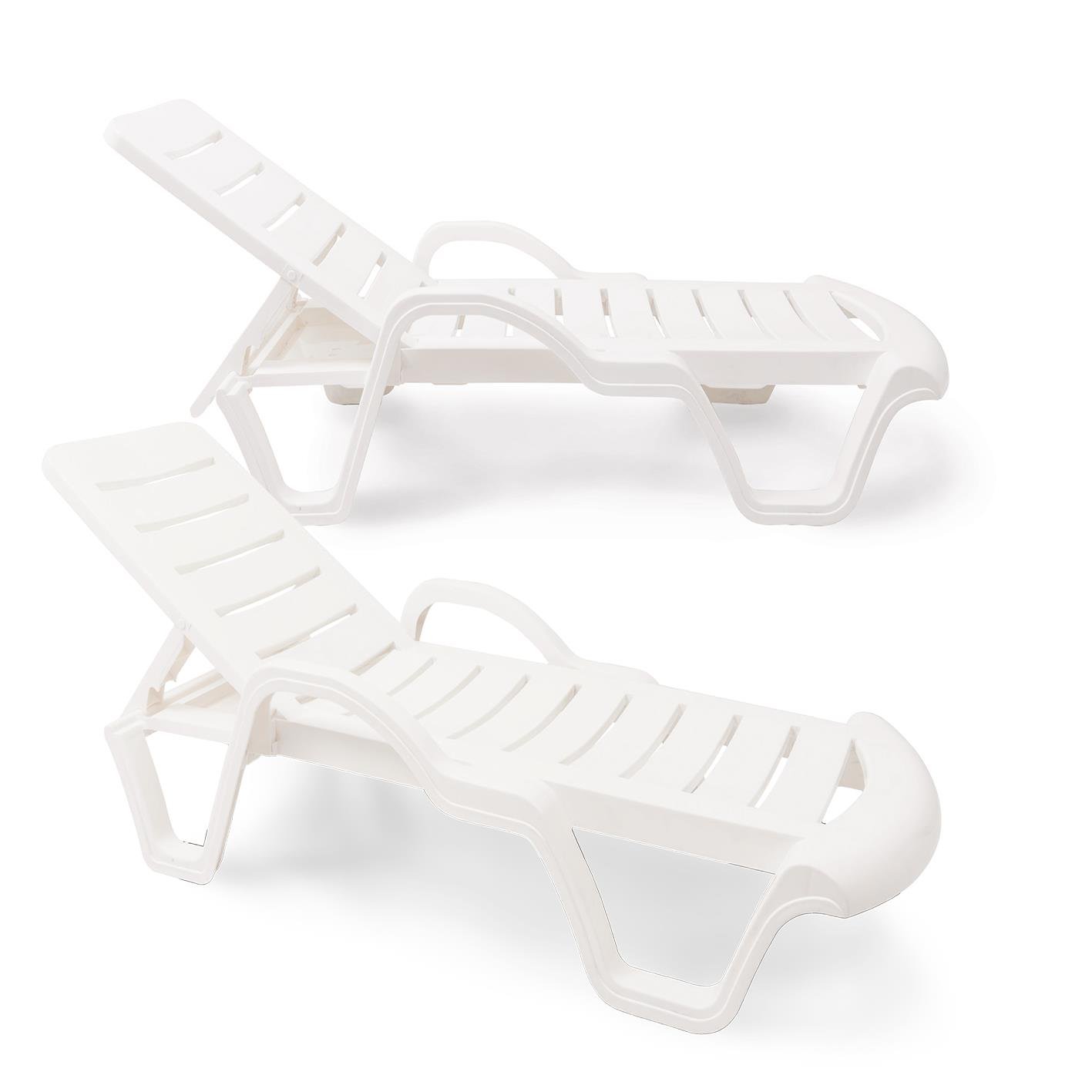 Lara Kollu Şezlong Beyaz