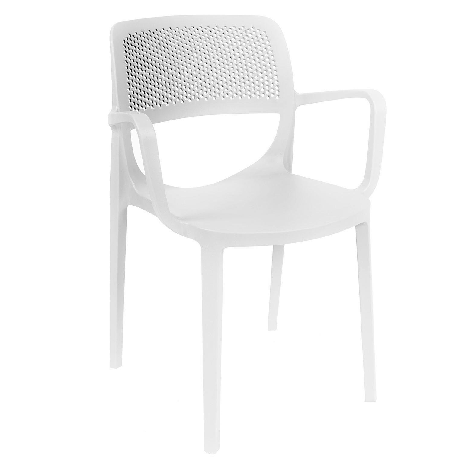 Mila Rainbow Plastik Kollu Sandalye Beyaz