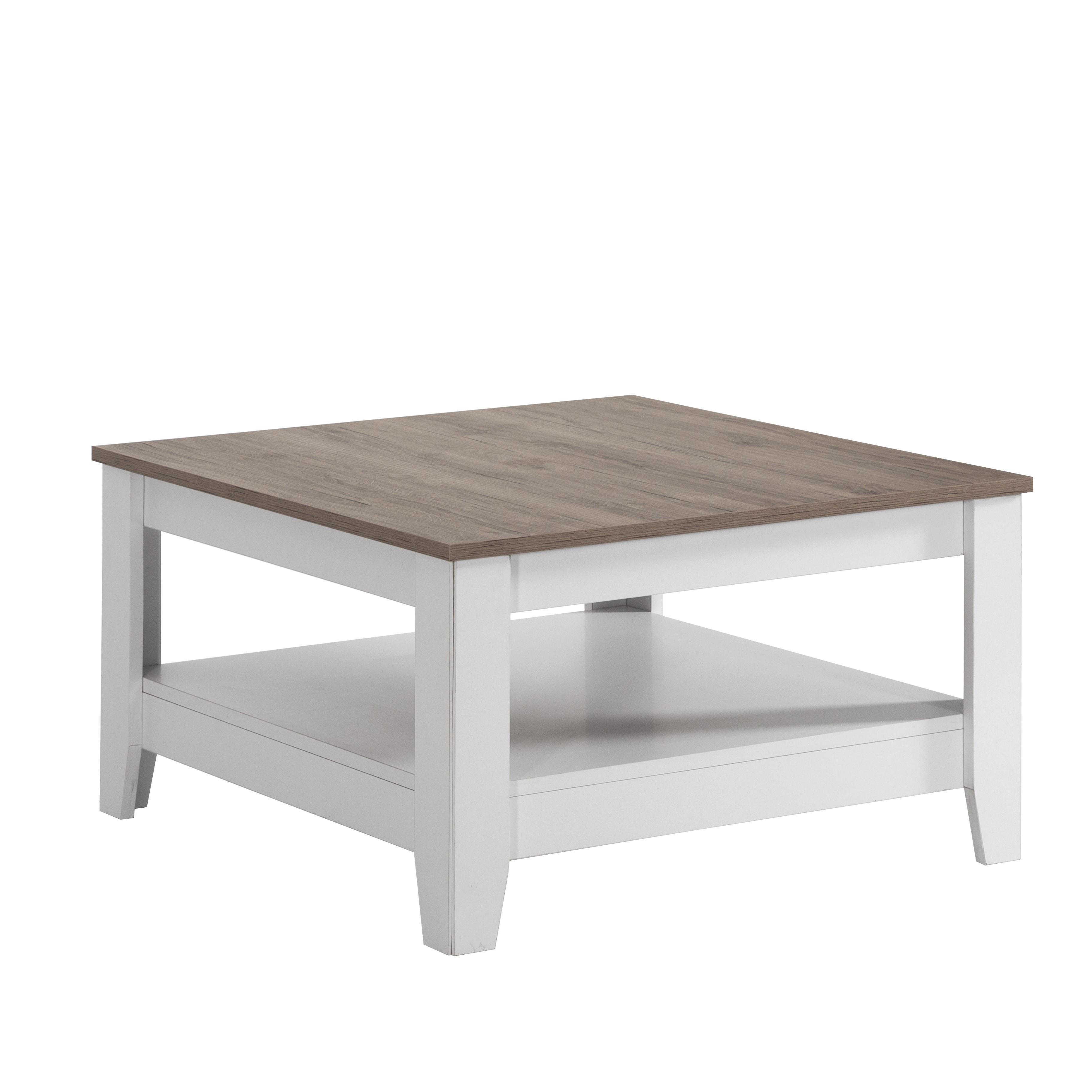 Montana Raflı Kare Orta Sehpa 80x80x45cm