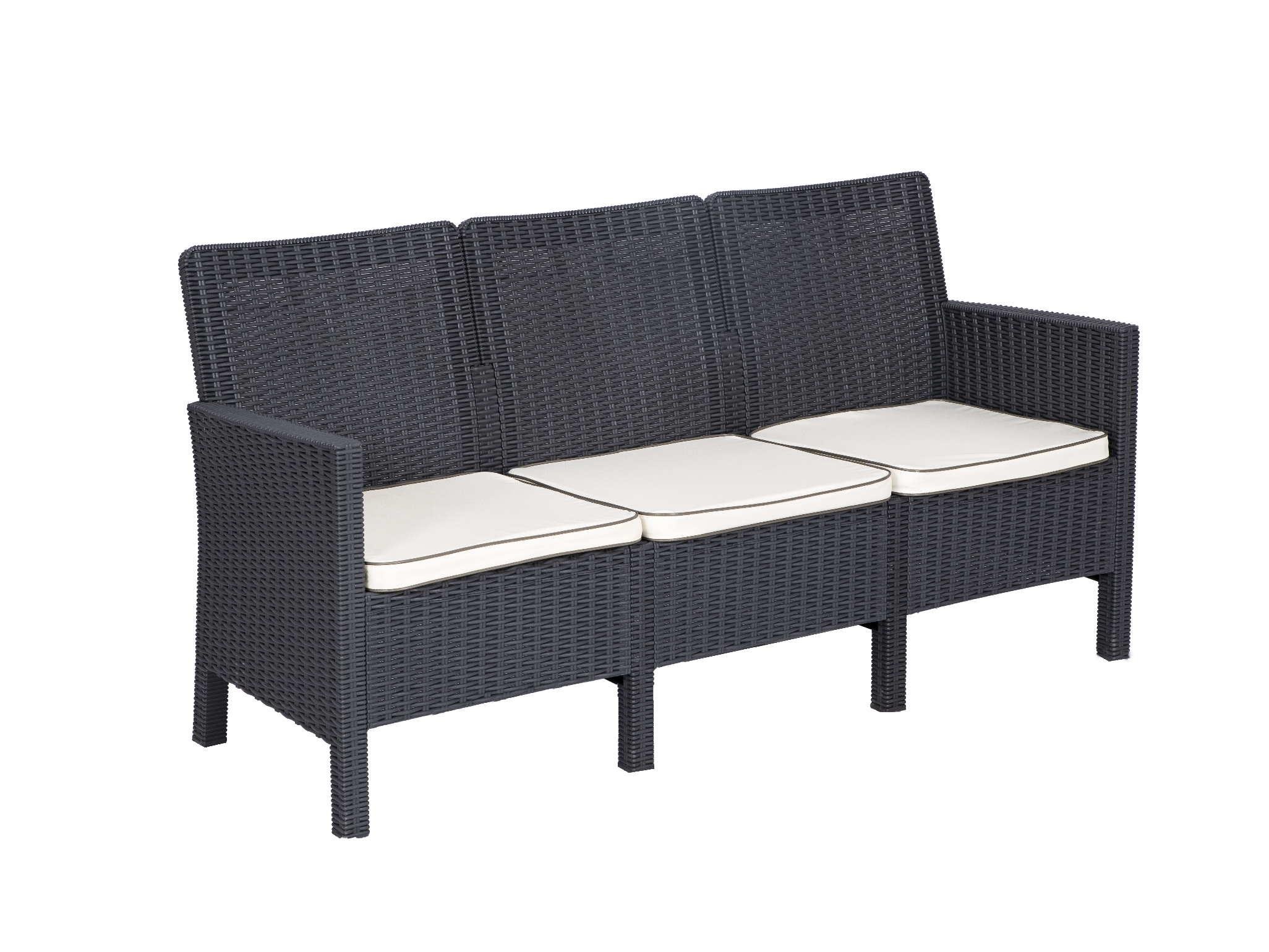 Nova Üçlü Antrasit Set, Minderli, 3+1+1+S